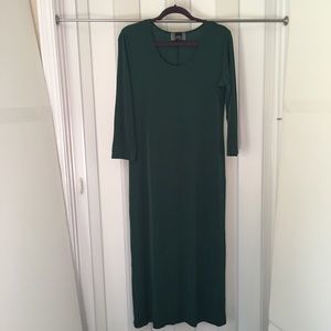 Slinky Brand Long Dress Sz M Green